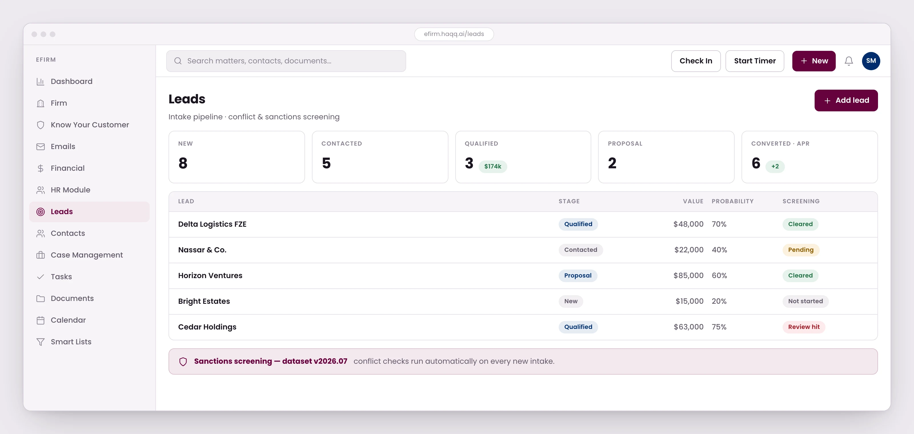 CRM, Onboarding e Compliance