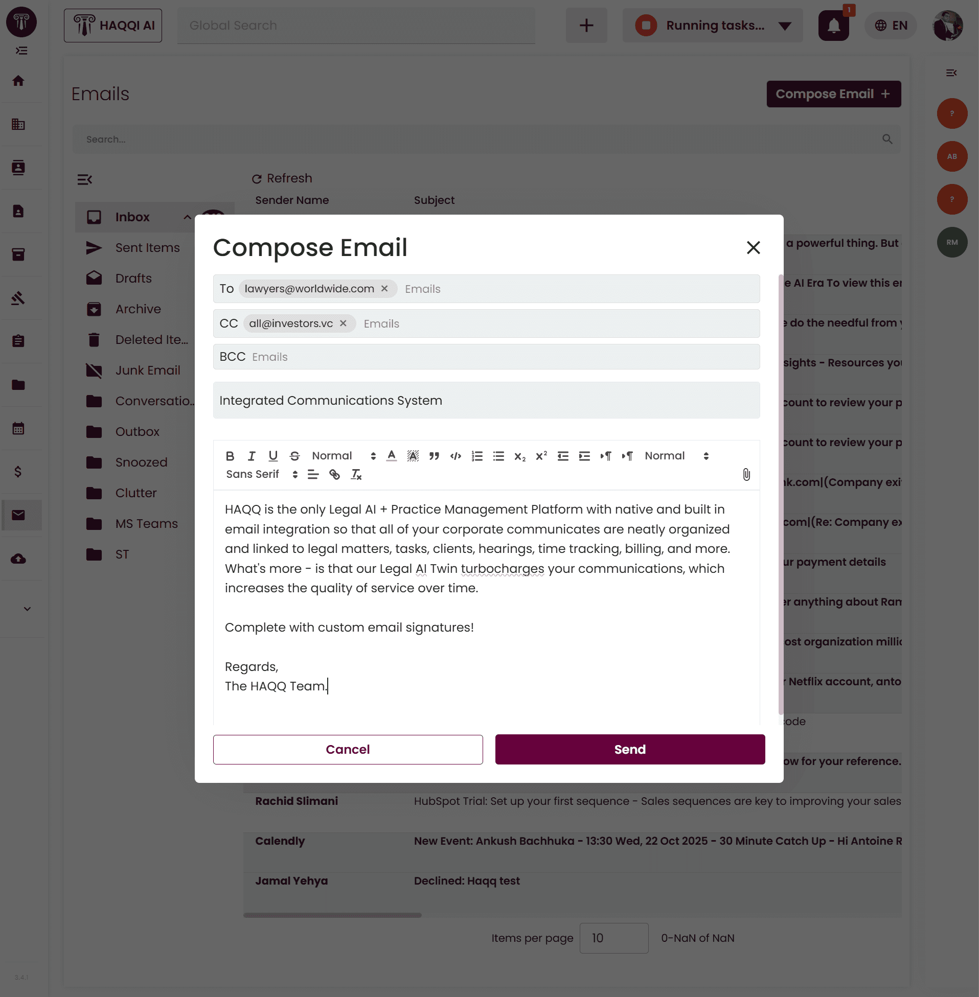 HAQQ Integrated Corporate Legal Communications