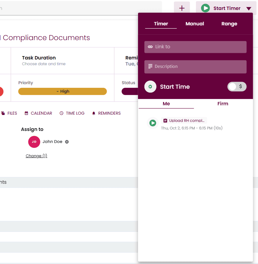 Time Tracking & Timesheets