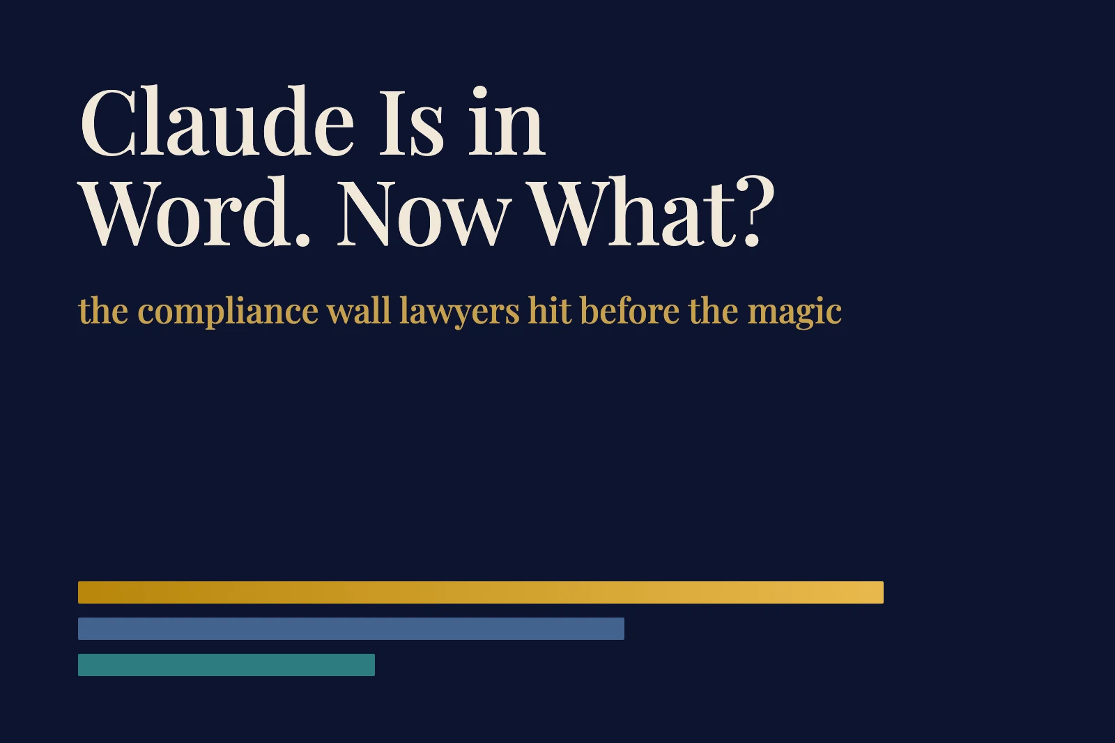 Claude for Word launched. Here's what lawyers actually need to know.