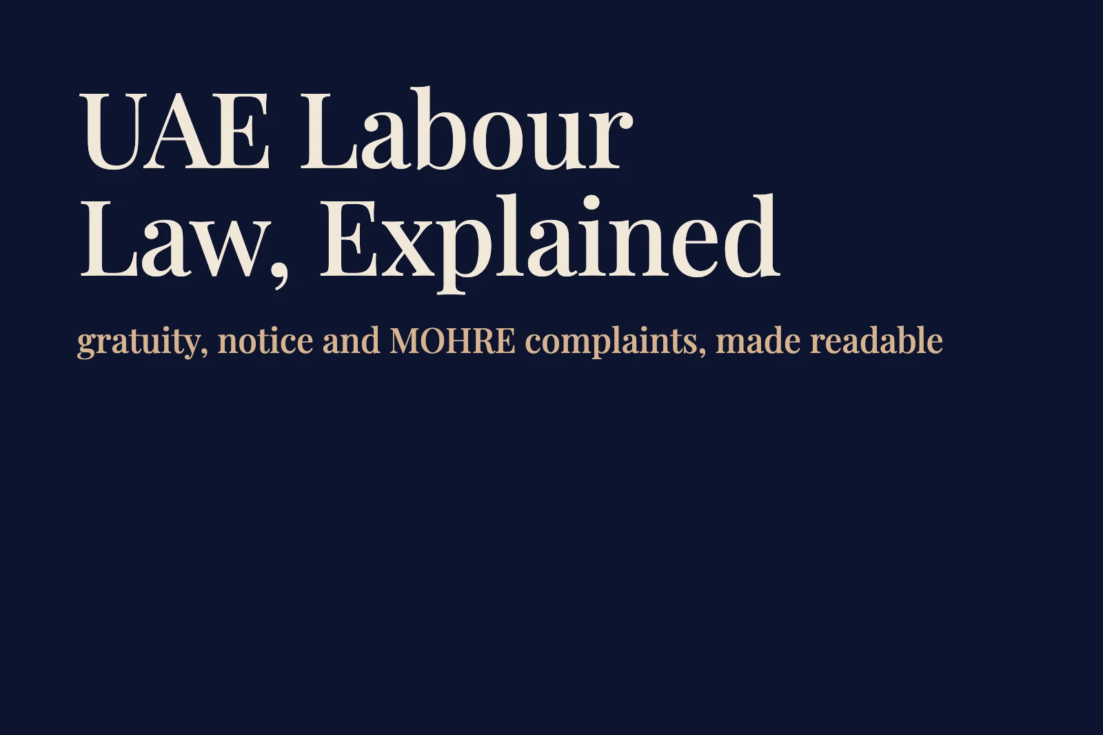 Arbitrary Dismissal & End-of-Service Gratuity in the UAE: Your Rights (2026)