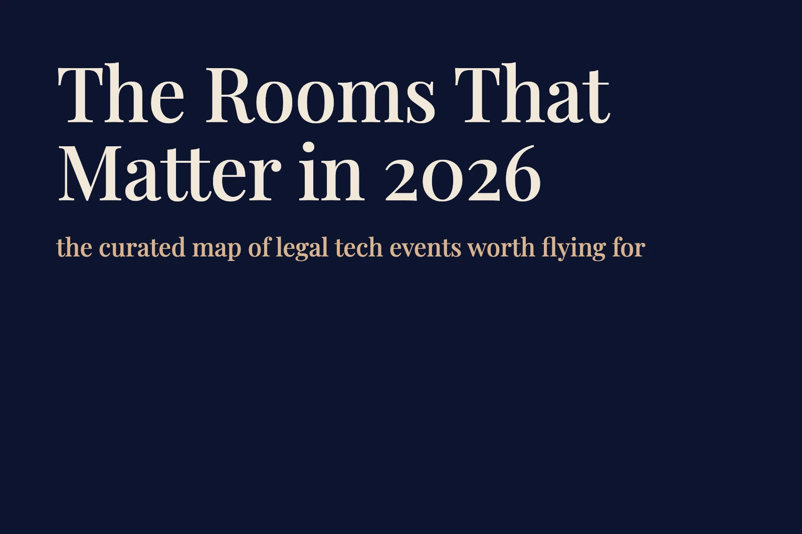 Legal Tech Conferences 2026: The Events That Actually Matter