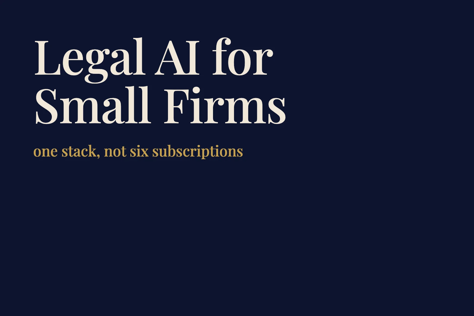 The Best Legal AI for Small Law Firms (2026 Buyer's Guide)