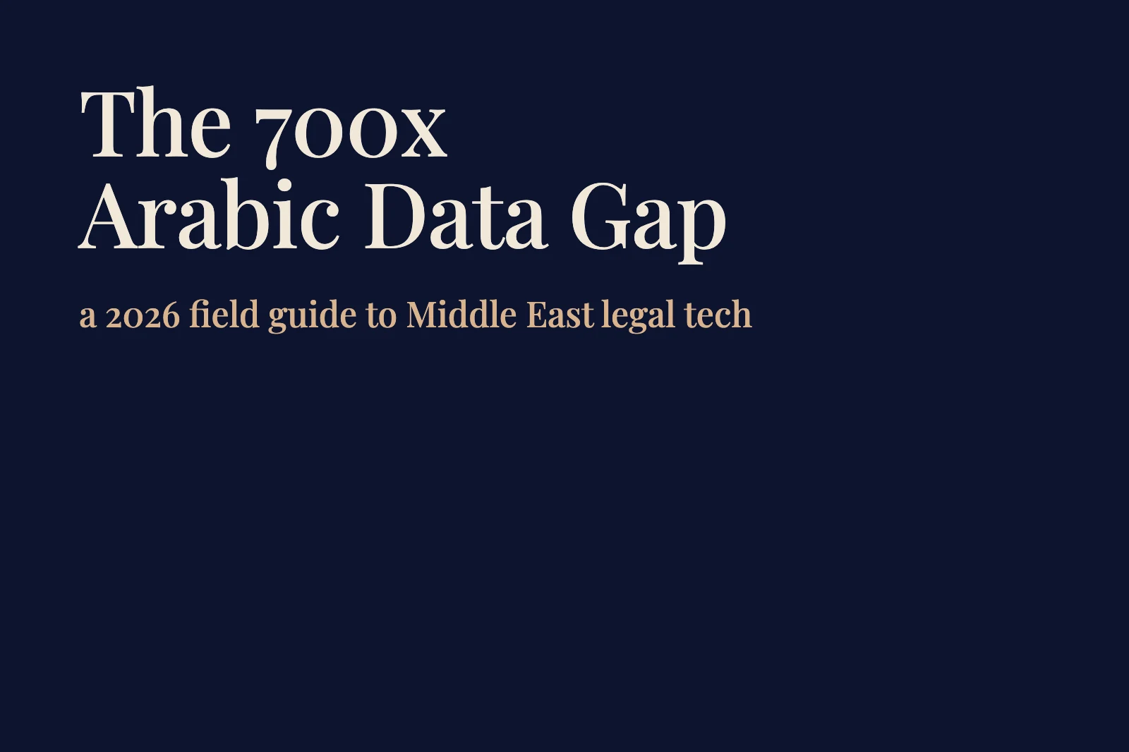 Legal Tech in the Middle East: The 2026 Field Guide