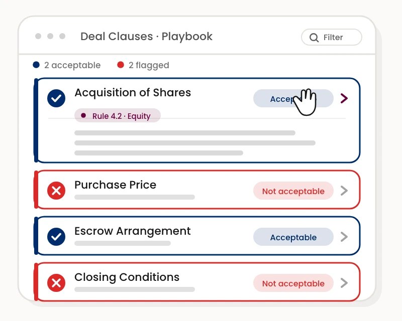 Clause Acceptability Accordion