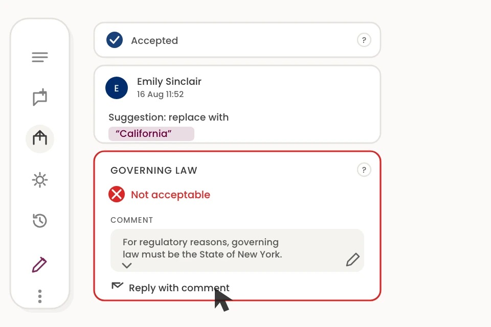 Inline Redline Comments