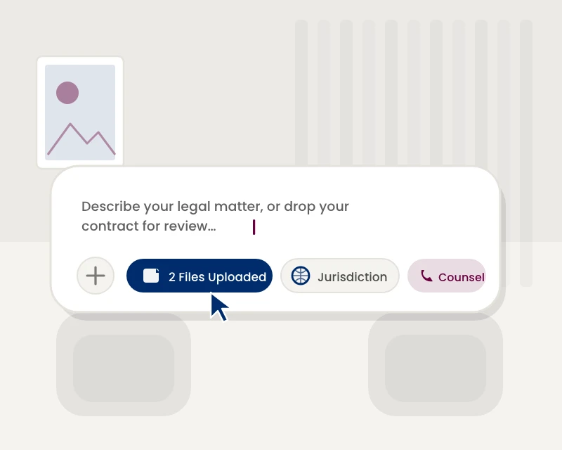 Legal Matter Intake Prompt Bar