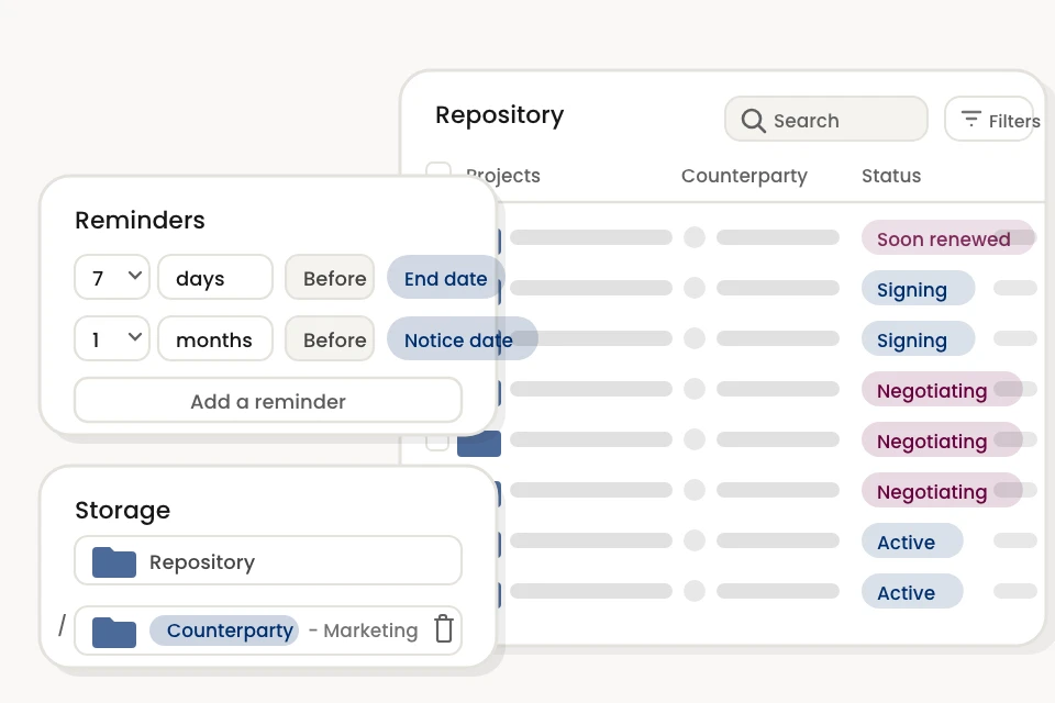 Repository Reminders Dynamic Storage