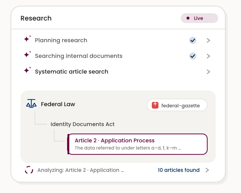 Systematic Article Search Fedlex Clean