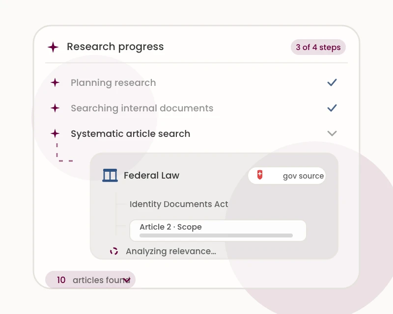 Systematic Article Search Fedlex Soft