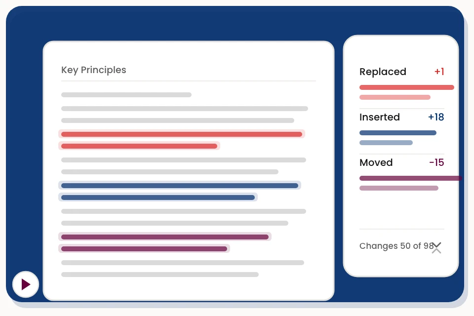 Version Compare Replaced Inserted Moved
