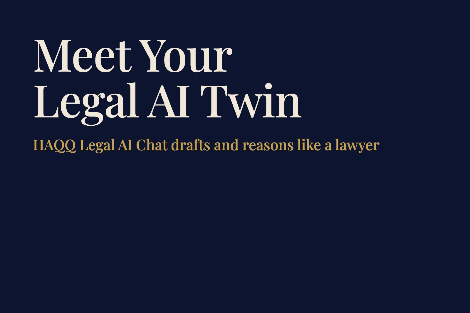 HAQQ Announces the Launch of HAQQ Legal AI Chat