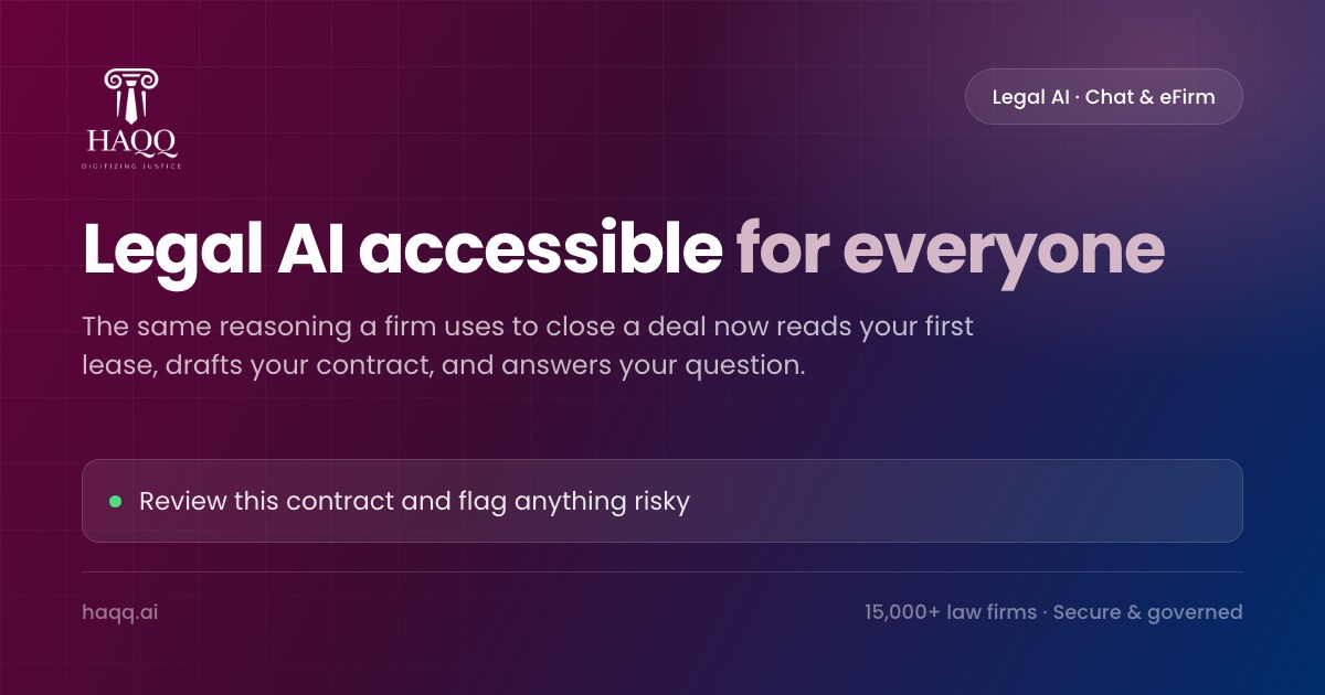 HAQQ - Legal AI Chat & eFirm for Law Firms